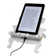 Leseständer für Bücher, E-Reader und Tablets Throne Bookchair Silver